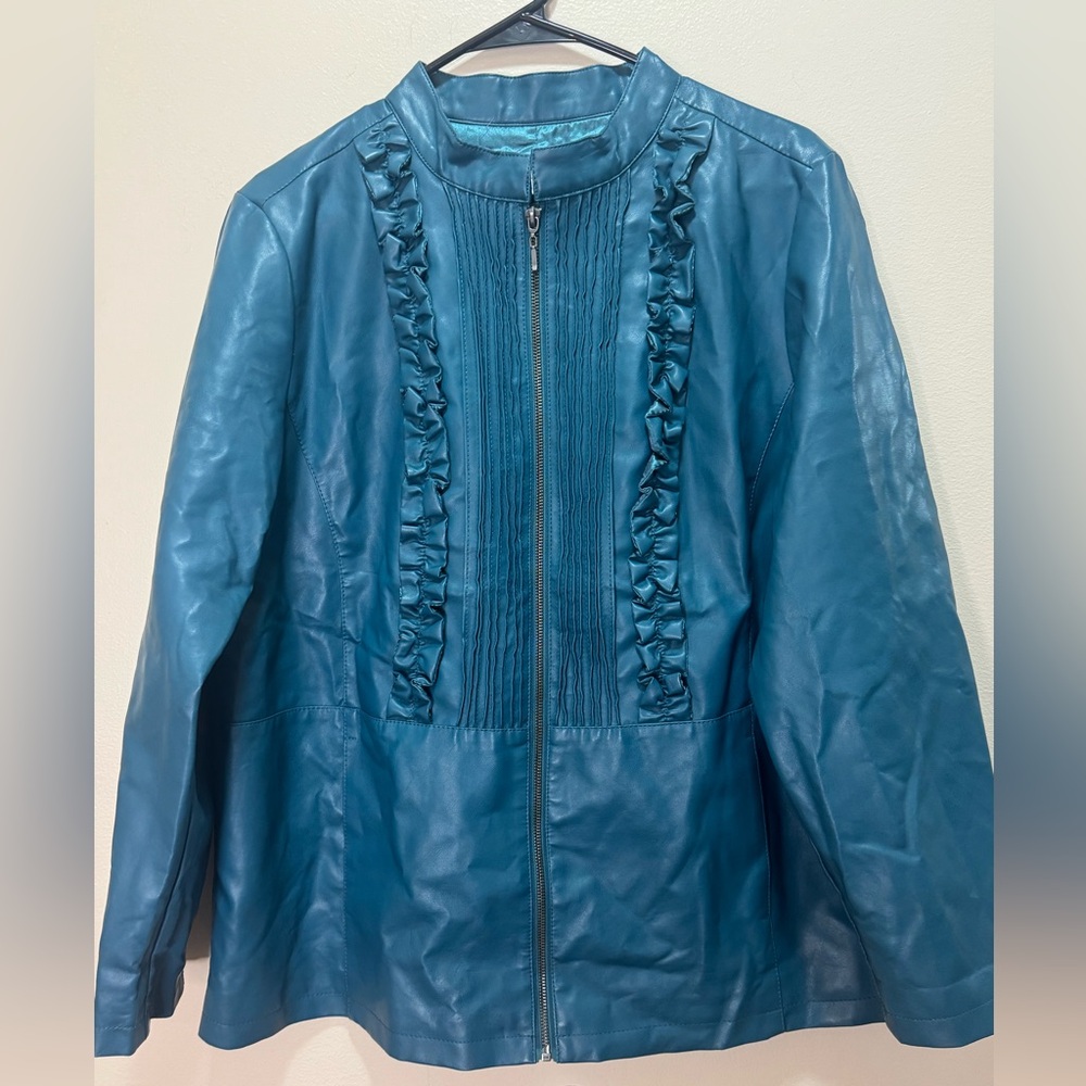 Susan Graver Vintage Vegan Leather Coat